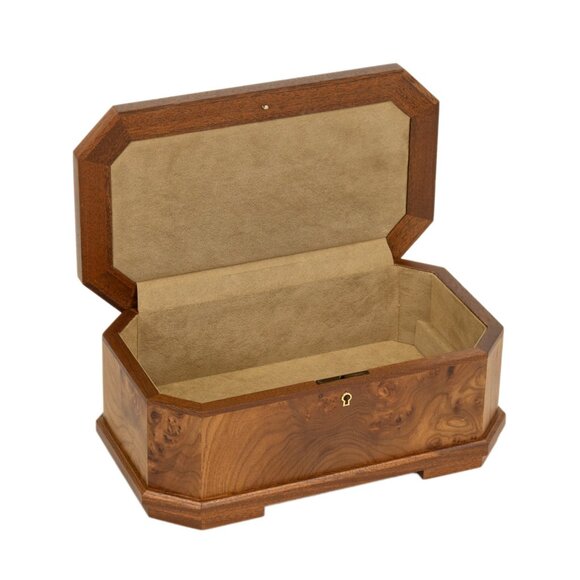 Agresti Burled Briarwood and Poplar Jewelry Box - Picture 5 of 6